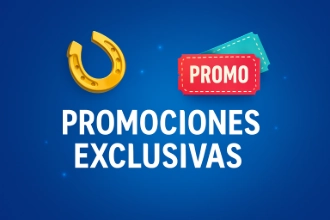 Inscripción promoción exclusiva para usuarios habituales, herradura en el fondo